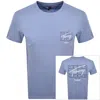 Tommy Jeans Signature Spray T Shirt Blue In Blue