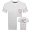 Tommy Jeans Signature Spray T Shirt Ecru In White