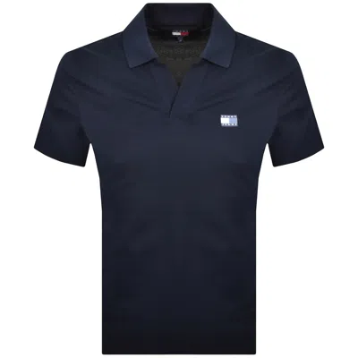 Tommy Jeans Skipper Collar Polo T Shirt Navy In Blue