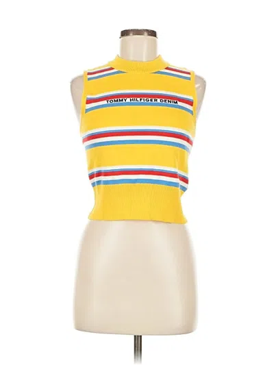 Pre-owned Tommy Jeans Sleeveless Top In Yellow