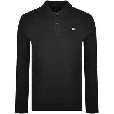 Tommy Jeans Slim Fit Polo T Shirt Black