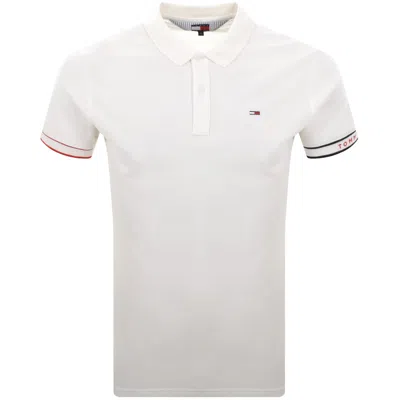 Tommy Jeans Slim Fit Polo T Shirt Cream