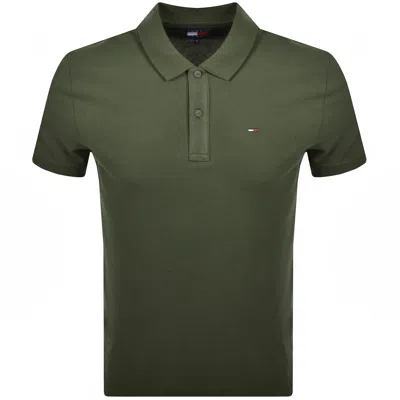 Tommy Jeans Slim Fit Polo T Shirt Green