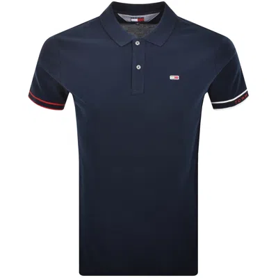 Tommy Jeans Slim Fit Polo T Shirt Navy In Blue