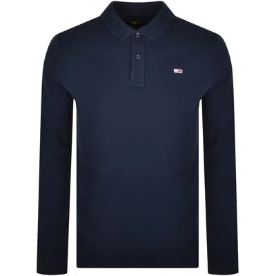 Tommy Jeans Slim Fit Polo T Shirt Navy In Blue