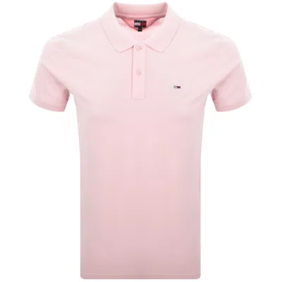 Tommy Jeans Slim Fit Polo T Shirt Pink
