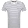 Tommy Jeans Slim Fit Stripe T Shirt Ecru In Multi