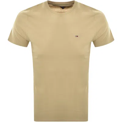 Tommy Jeans Classic Tommy Small Badge T Shirt In Beige