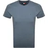 Tommy Jeans Slim Jersey T Shirt Blue In Blue