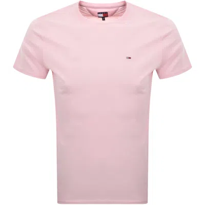 Tommy Jeans Slim Jersey T Shirt Pink