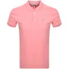 TOMMY JEANS TOMMY JEANS SLIM PLACKET POLO SHIRT PINK