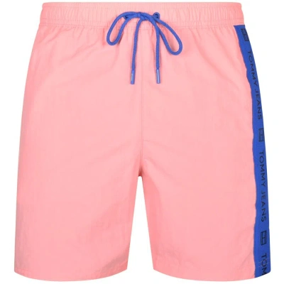 Tommy Jeans Slim Swim Shorts In Pink
