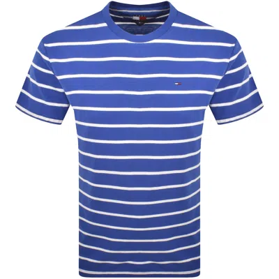 Tommy Jeans Stripe T Shirt Fizzy Blue