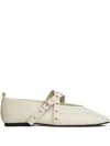 Tommy Jeans Studded Buckle Strap Ballet In Neutral