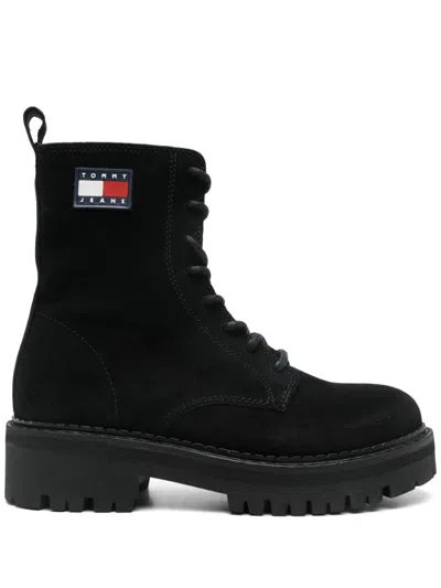 Tommy Jeans Suede Boots In 黑色