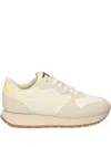 Tommy Jeans Suede-panelled Running Sneakers In Neutral