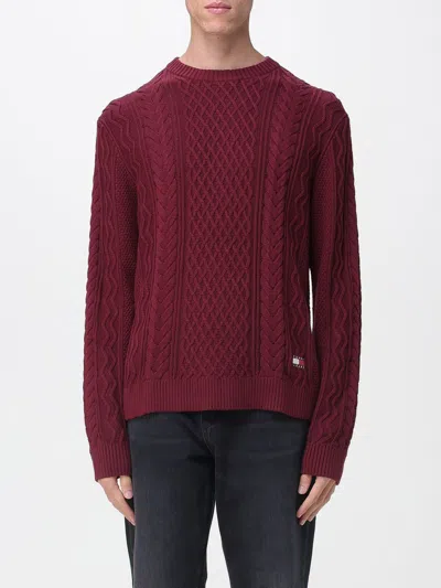 Tommy Jeans Sweater  Men Color Wine In Burgundy
