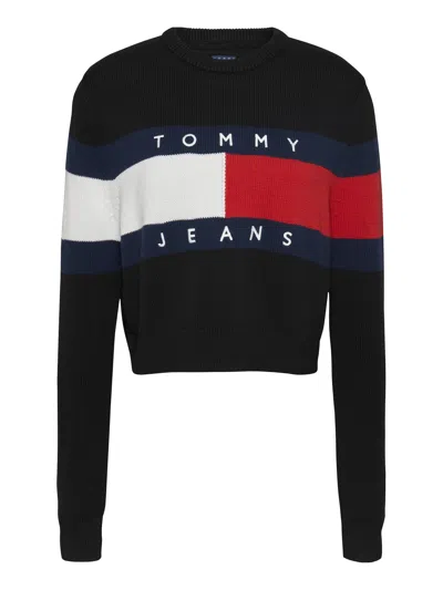 Tommy Jeans Sweaters Black In Nero Scuri