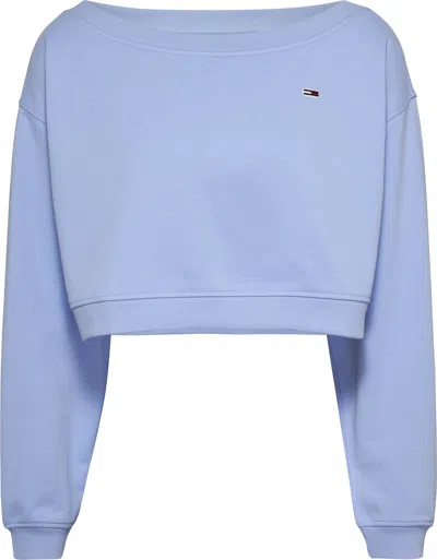 Tommy Jeans Sweaters Clear Blue In Azzurro Blu E Verdi