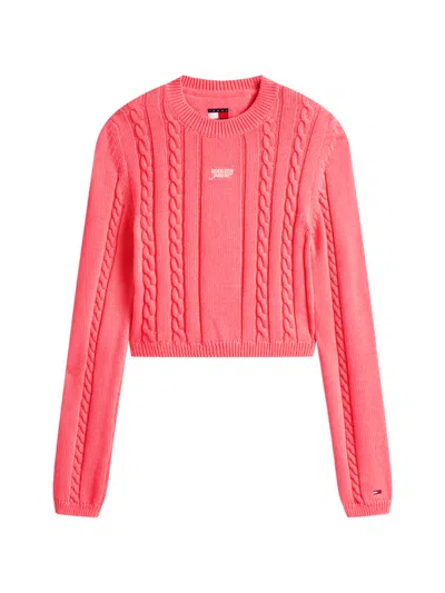 Tommy Jeans Sweaters Red In Pink