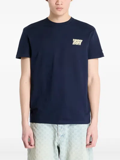 Tommy Jeans Graphic-print T-shirt In Blue