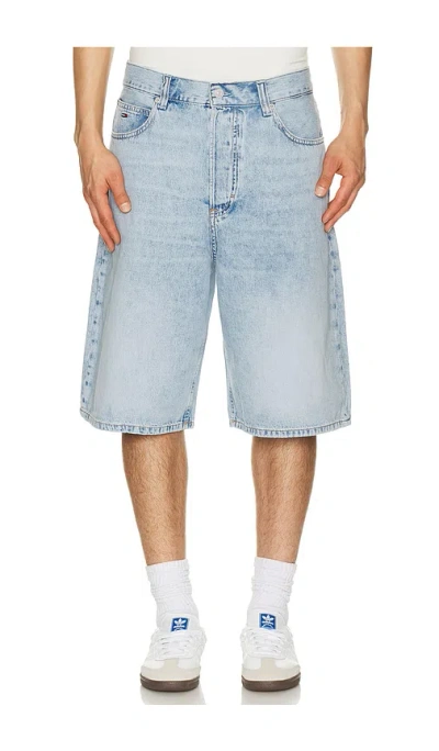 Tommy Jeans Theo Baggy Shorts In Light Denim