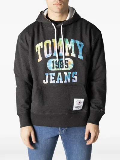 Tommy Jeans Tiedye 1985 Logo-print Hoodie In Animal Print