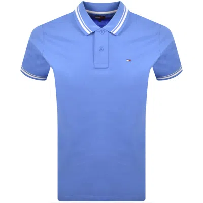 Tommy Jeans Tipped Polo Shirt In Blue