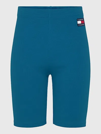 Tommy Jeans Tjw Rib Badge Cycle Short In Blue