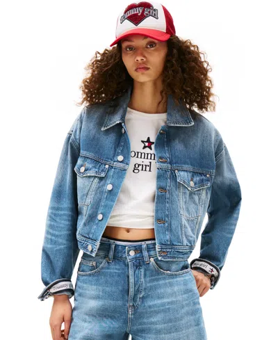 Tommy Jeans Tommy Girl Women's Oversized Cropped Trucker Jacket