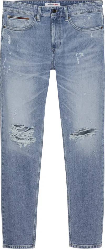 Tommy Jeans Trousers Blue In Blu Blu E Verdi