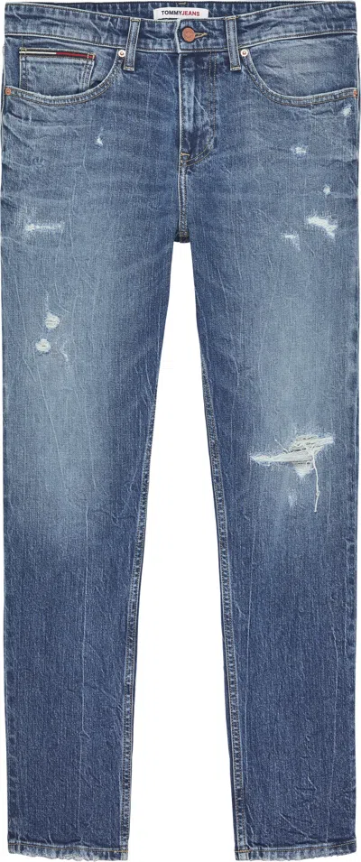 Tommy Jeans Trousers Blue In Blu Blu E Verdi