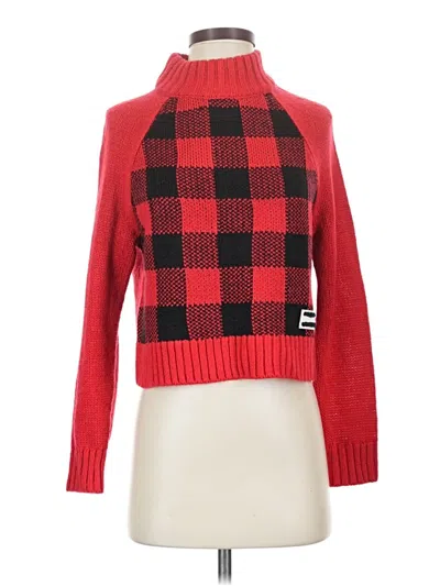 Pre-owned Tommy Jeans Turtleneck Sweater In Red