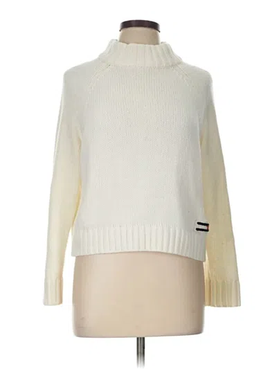 Pre-owned Tommy Jeans Turtleneck Sweater In White