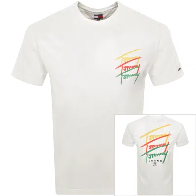 Tommy Jeans Twisted Logo T Shirt White