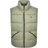 Tommy Jeans Vail Puffer Gilet Green In Green