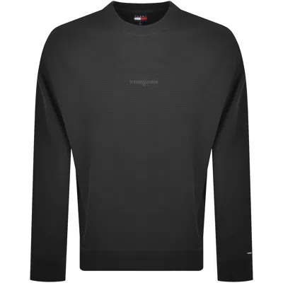Tommy Jeans Waffle Sweatshirt Black