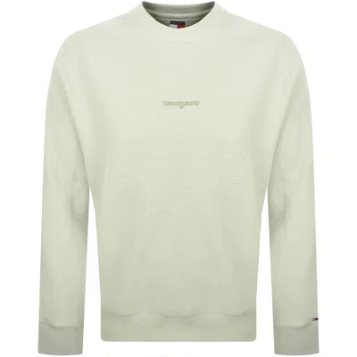 Tommy Jeans Waffle Sweatshirt Misty Green