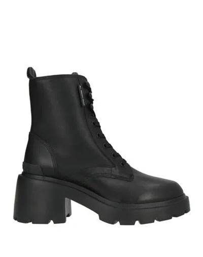 Tommy Jeans Woman Ankle Boots Black Size 7.5 Leather