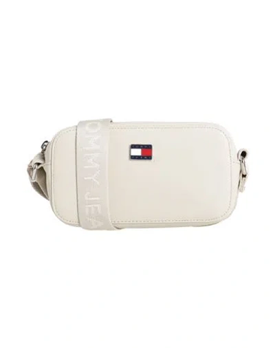 Tommy Jeans Woman Cross-body Bag Beige Size - Polyurethane In Black