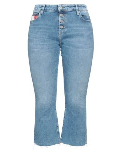 Tommy Jeans Woman Denim Cropped Blue Size 31w-30l Cotton, Elastane