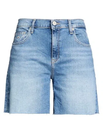 Tommy Jeans Woman Denim Shorts Blue Size 31 Cotton, Elastane