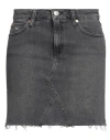 Tommy Jeans Woman Denim Skirt Charcoal Size 26 Cotton, Elastane In Black