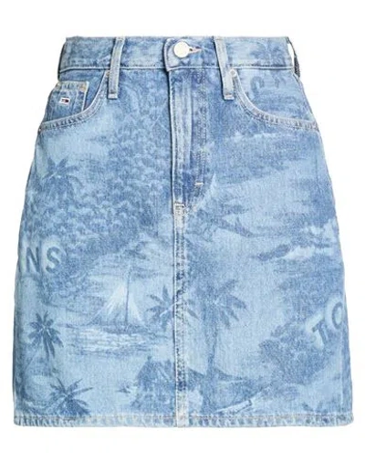 Tommy Jeans Woman Denim Skirt Blue Size 26 Recycled Cotton