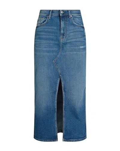 Tommy Jeans Woman Denim Skirt Blue Size 27 Cotton, Elastane
