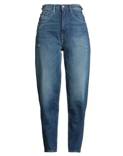 Tommy Jeans Woman Jeans Blue Size 27w-32l Cotton, Recycled Cotton, Elastane