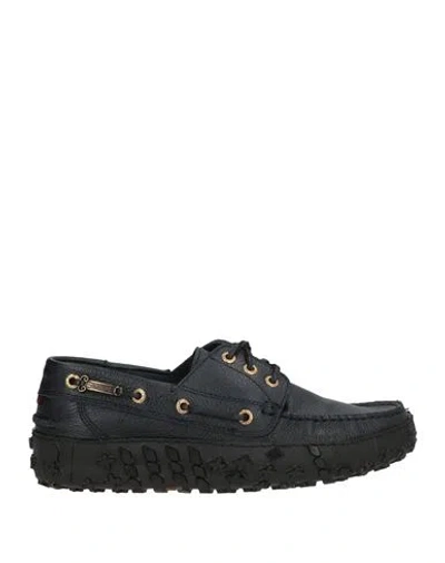 Tommy Jeans Woman Lace-up Shoes Black Size 9 Leather