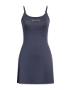 Tommy Jeans Woman Mini Dress Navy Size M Viscose, Polyester, Elastane In Navy Blue