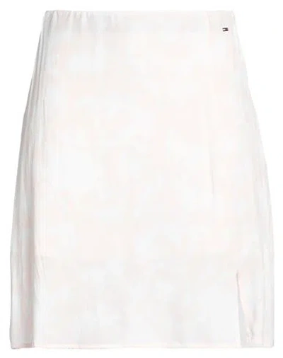 Tommy Jeans Woman Mini Skirt Light Pink Size Xl Viscose