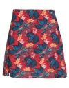 Tommy Jeans Woman Mini Skirt Red Size S Modal, Cotton In Red